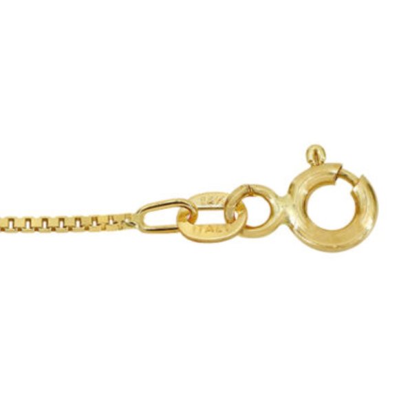 14K Real Solid Gold Box Chain Authentic Gold Box Necklace 16" Stamped 14K ITALY - Picture 5 of 5